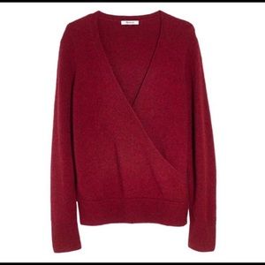 Madewell Faux Wrap Pullover Sweater